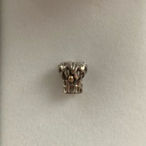 Authentic Pandora Palm Tree Charm w/ 14kt Gold Coconuts